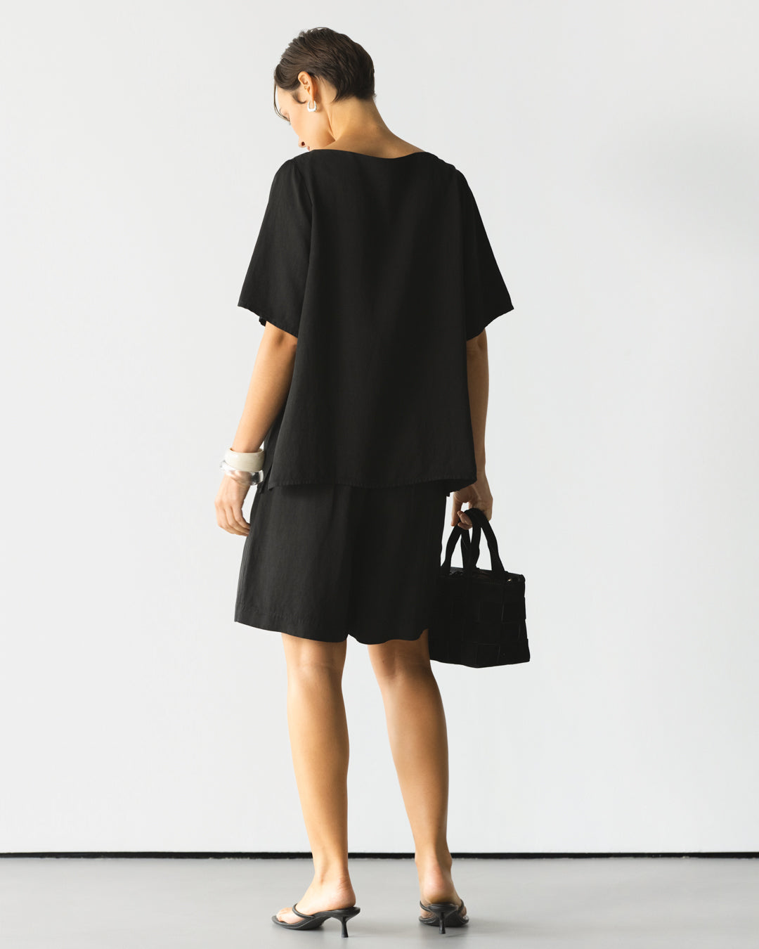 Penny Elastic Waist Shorts | Black