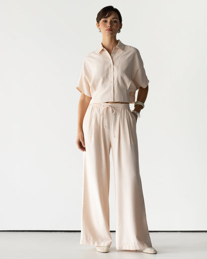 Serena Drawstring Trousers | Dusty Pink