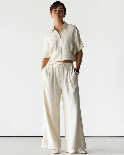 Serena Boxy Shirt | Ivory
