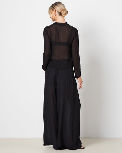 Lola Sheer Top | Black