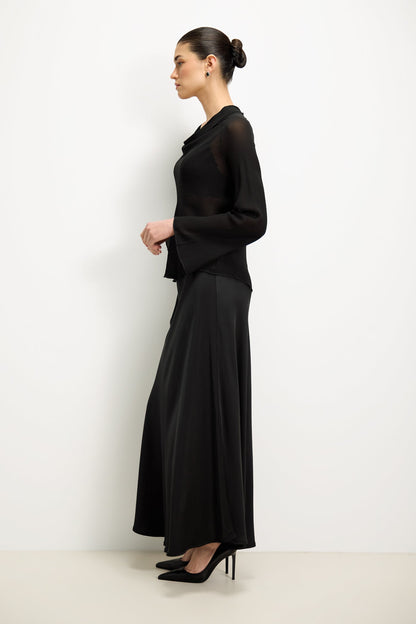Serafina Chiffon Blouse | Black