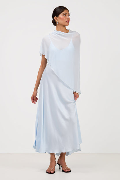 Anne Satin Slip Dress | Glacier