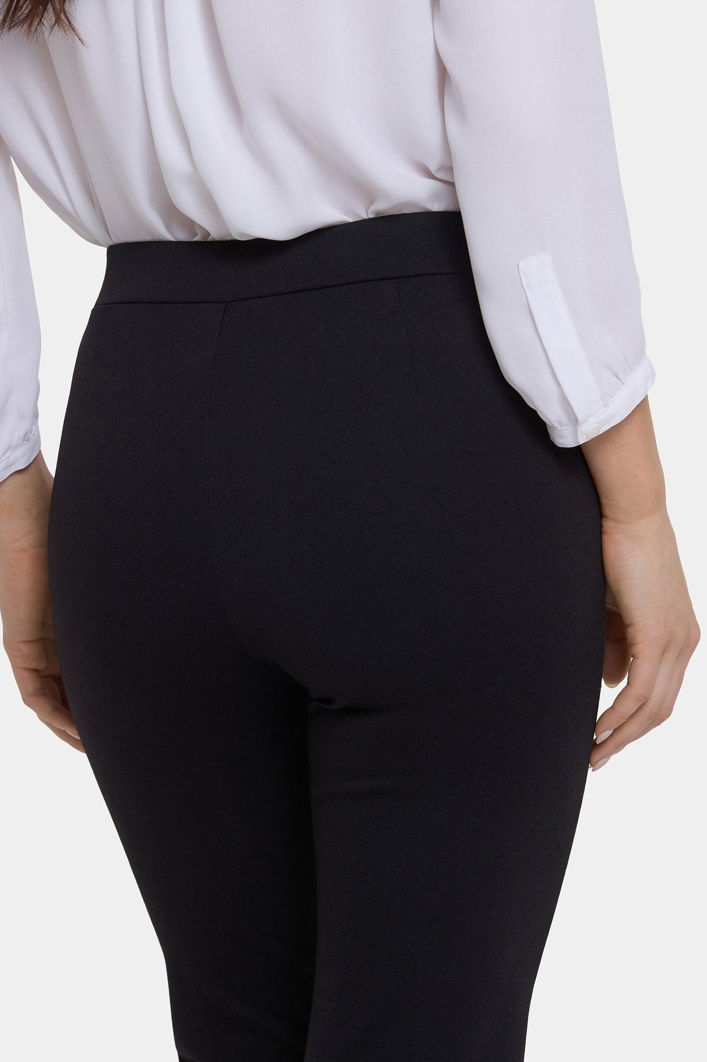 Pull-On Slim Ankle Trouser Pants - Black