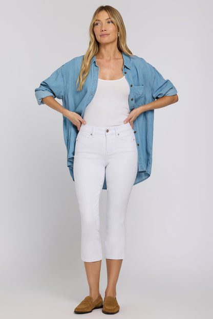 Chloe Capri Jeans - Optic White