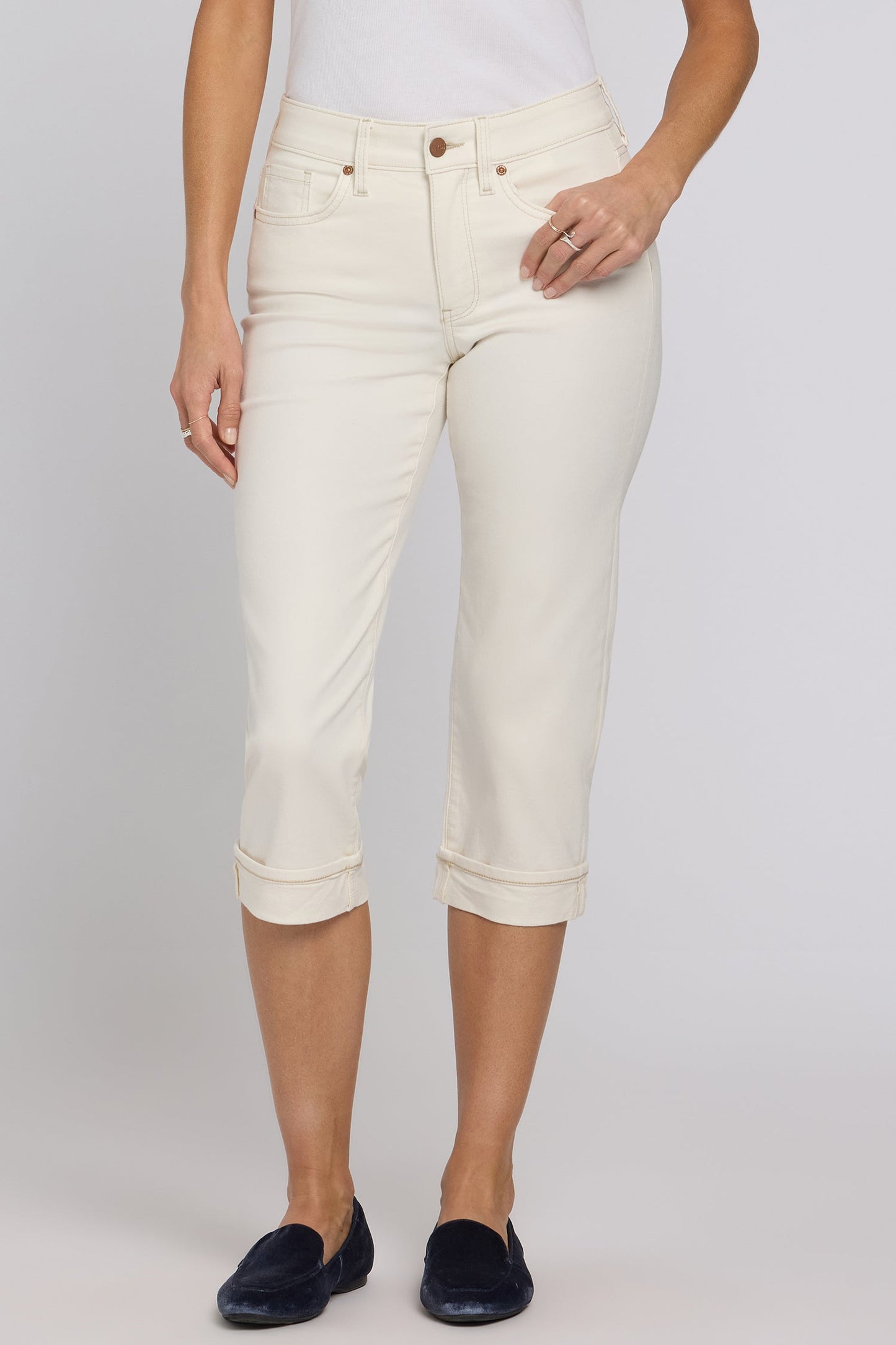 Marilyn Straight Crop Jeans - Vintage White