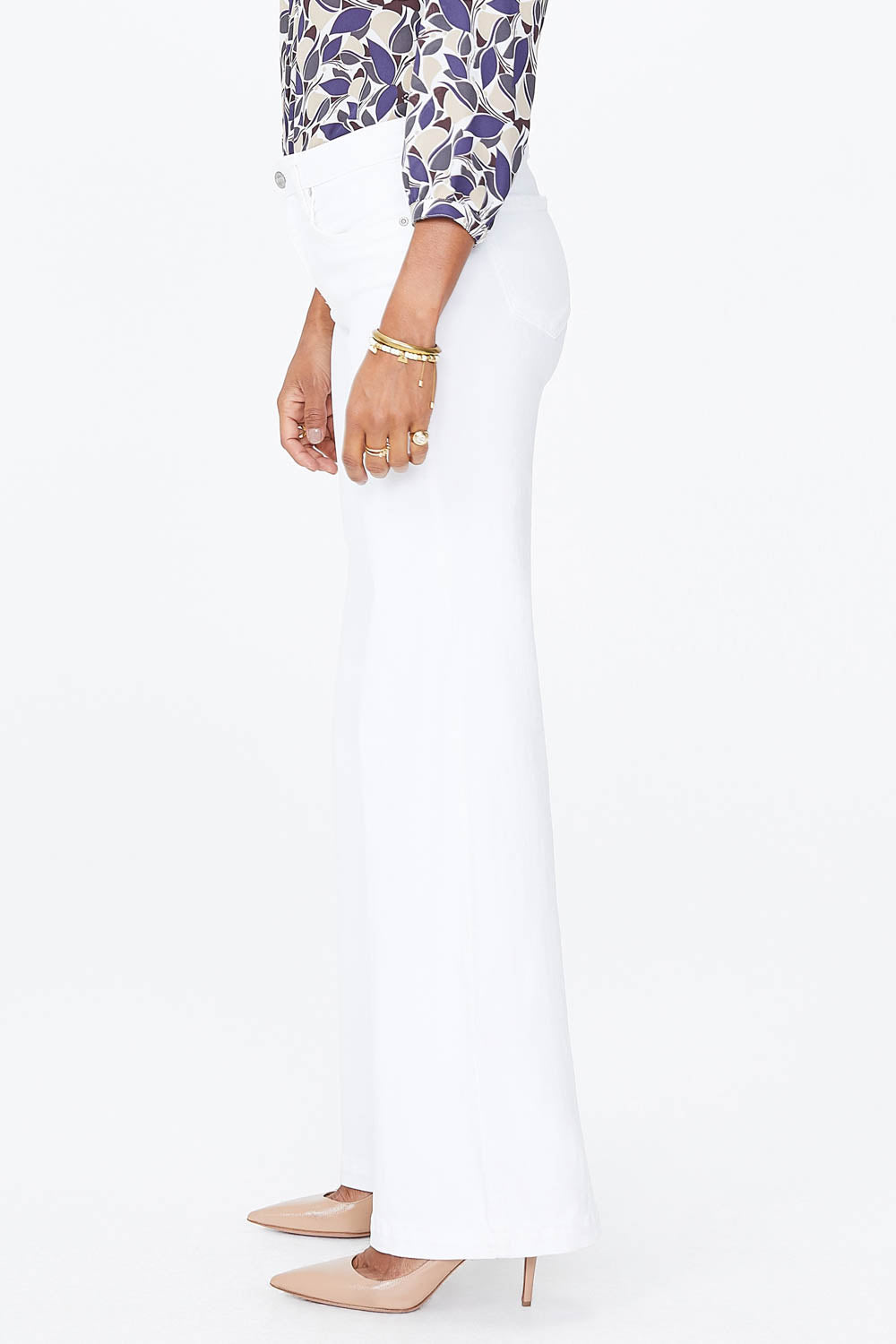 Wide Leg Trouser Jeans - Optic White