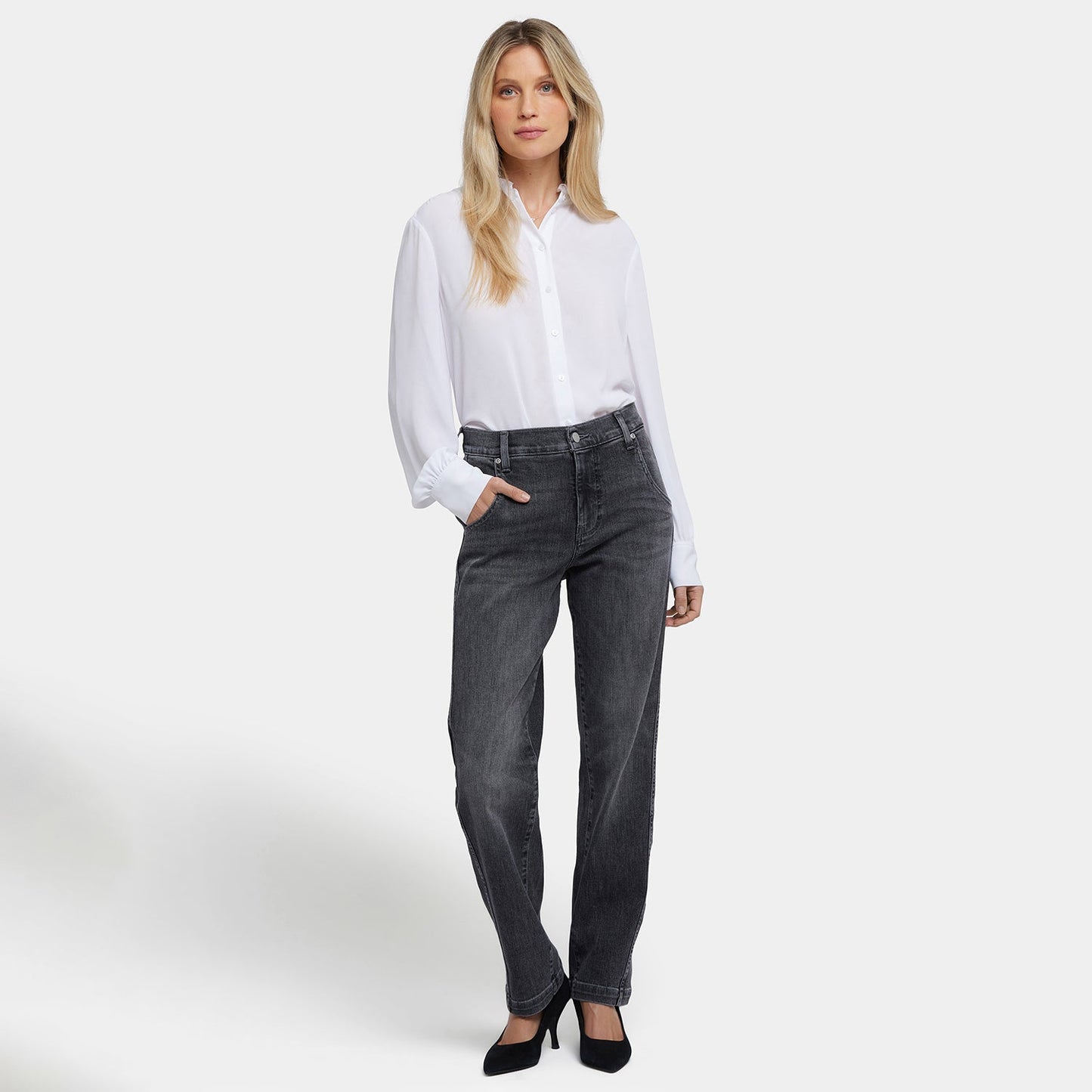 Brooke Loose Straight Jeans - Vintage Noir