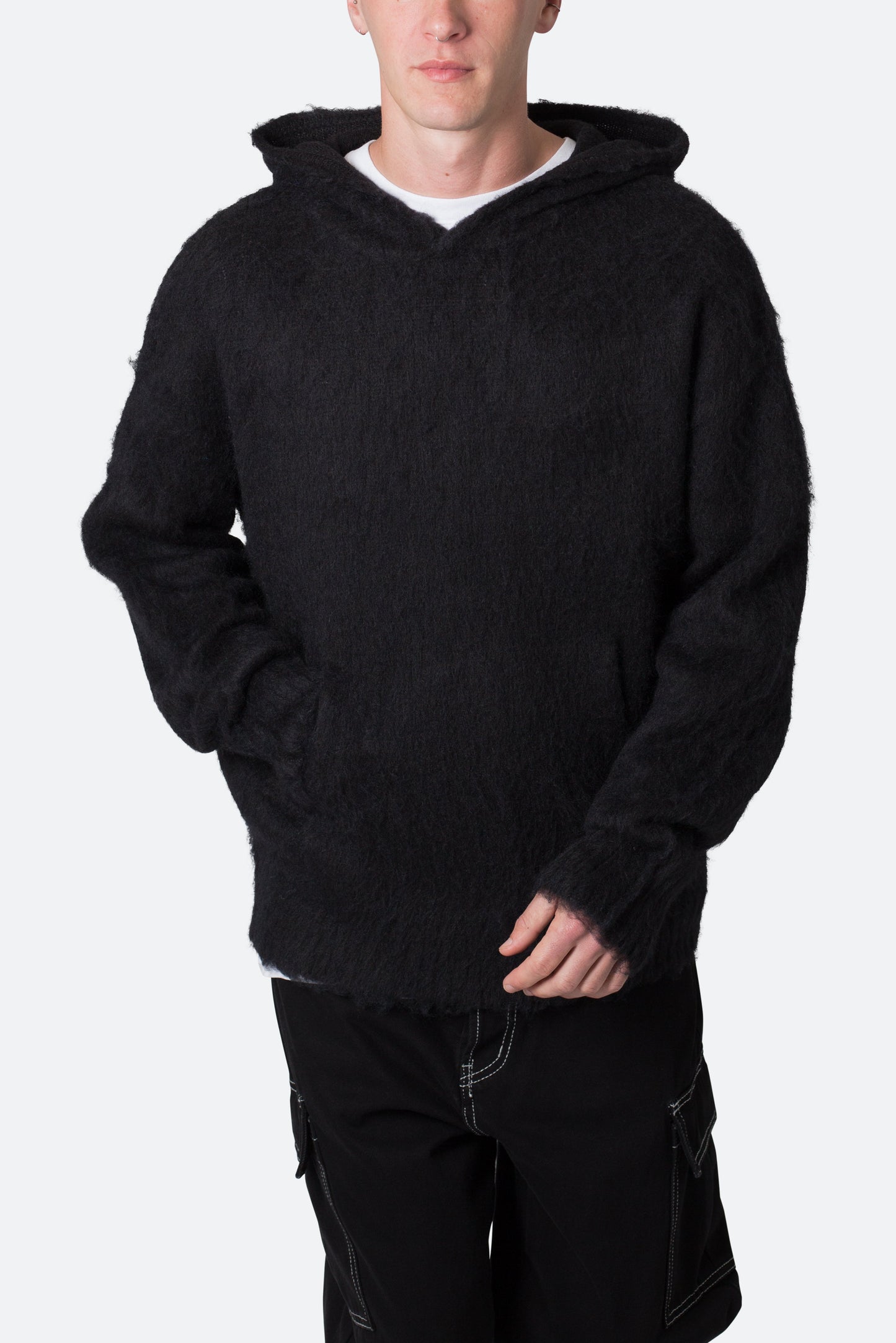 Mohair Hoodie - Black