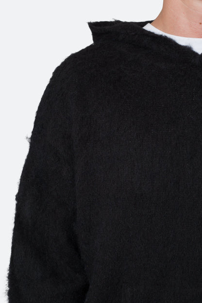 Mohair Hoodie - Black