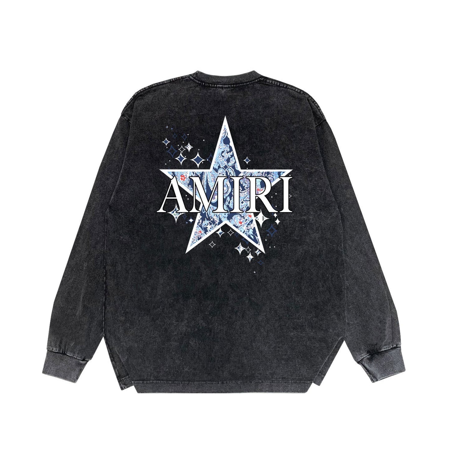 Amiri Long-Sleeve Shirt Vintage Washed and Worn Vintage Long Sleeve T-shirt