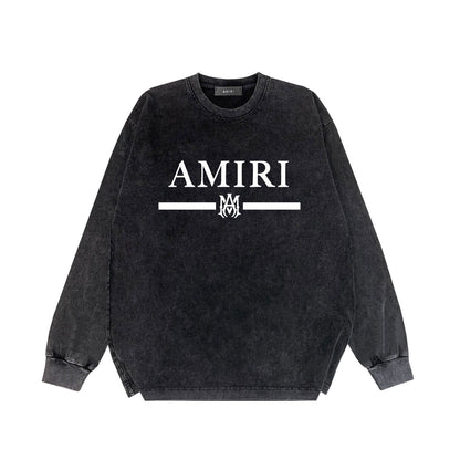 Amiri Long-Sleeve Shirt Vintage Washed and Worn Vintage Long Sleeve T-shirt