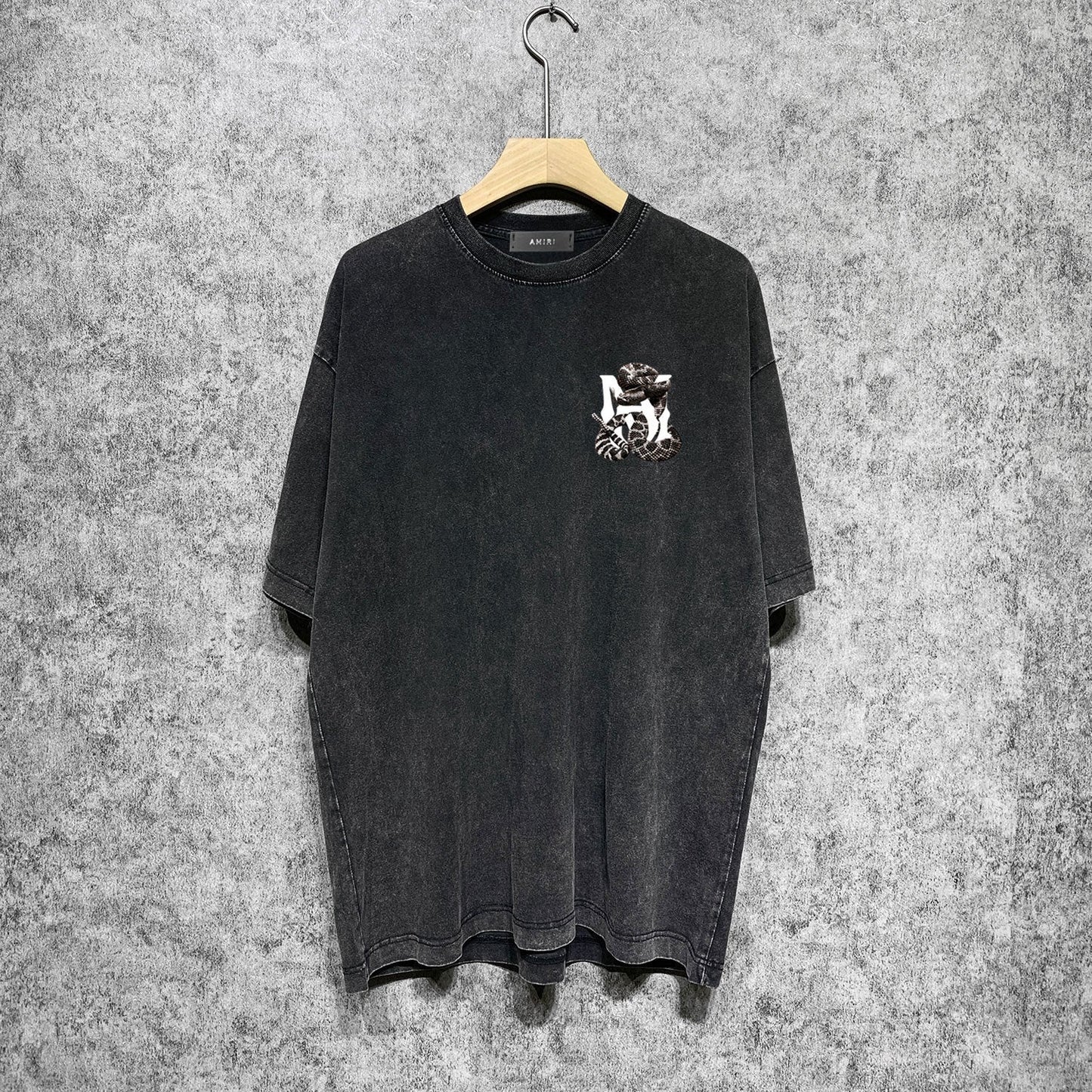 Amiri T-shirt Washed and Worn Retro Short Sleeve T-shirt