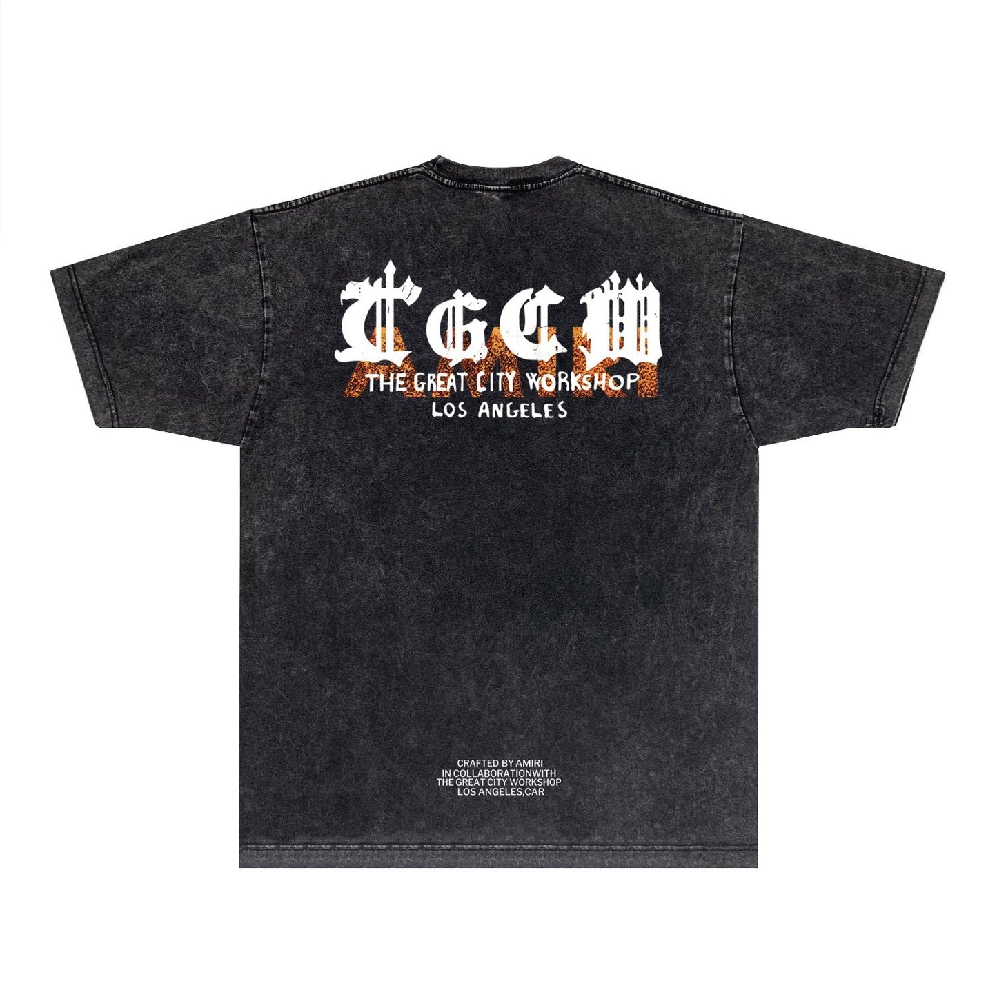 Amiri T-shirt Washed and Worn Retro Short Sleeve T-shirt