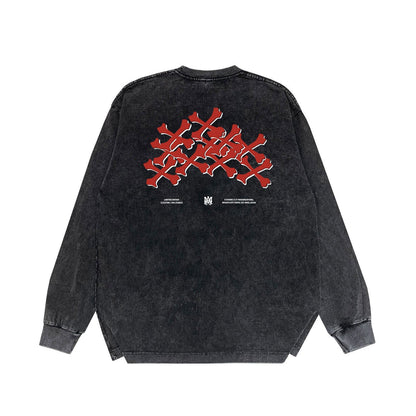 Amiri Long Sleeve Shirt Vintage T Shirt Washed and Worn Vintage Long Sleeve T-shirt
