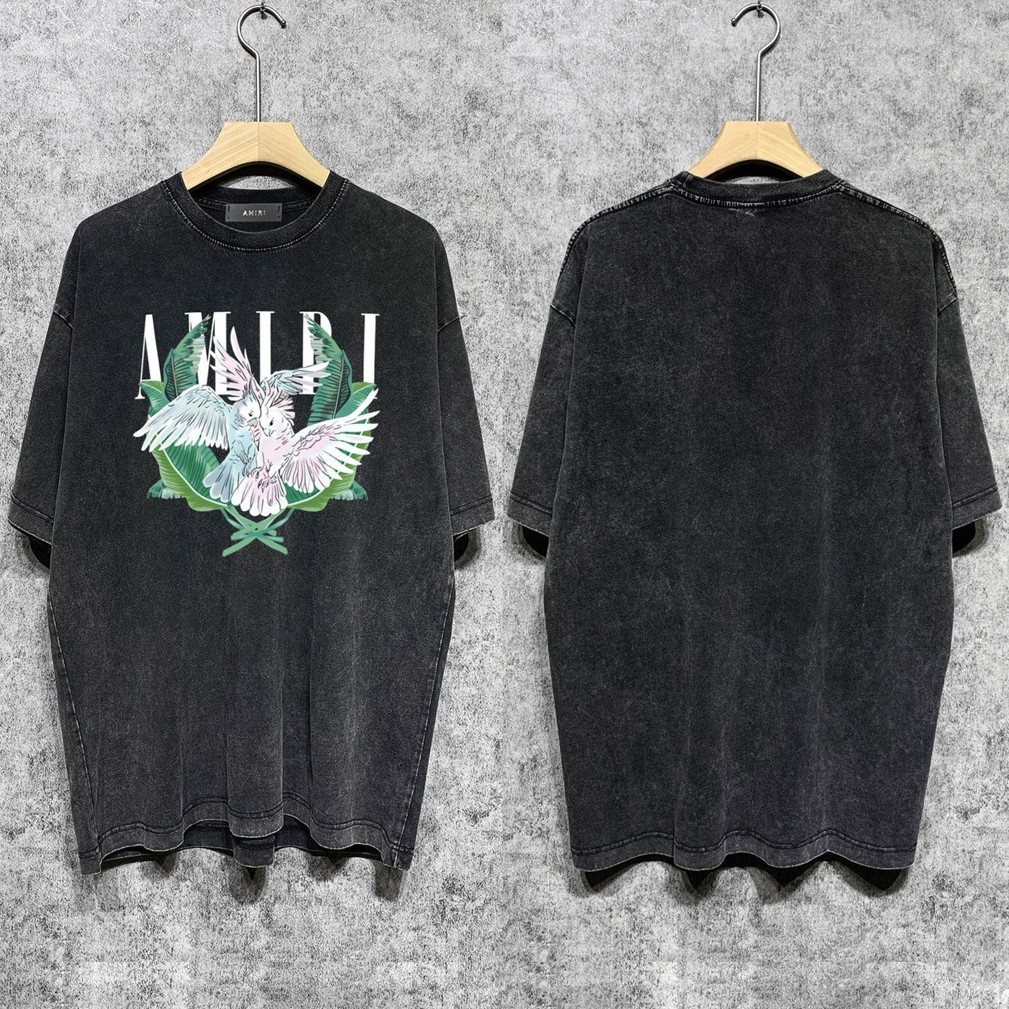 Amiri T-shirt Washed and Worn Retro Short Sleeve T-shirt