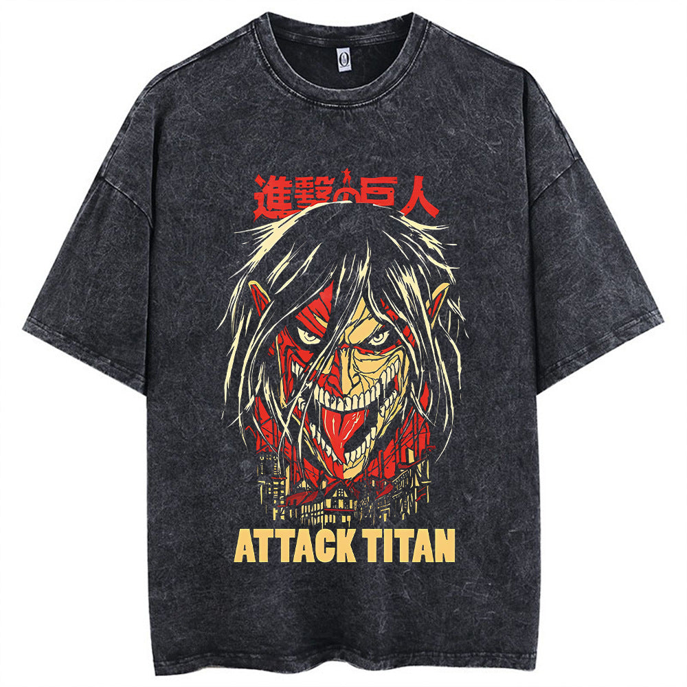 Anime Attack On Titan T-Shirt Hip Hop Oversized Streetwear