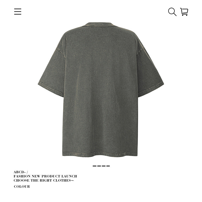 American vintage street T-shirt vintage men's and women's summer loose