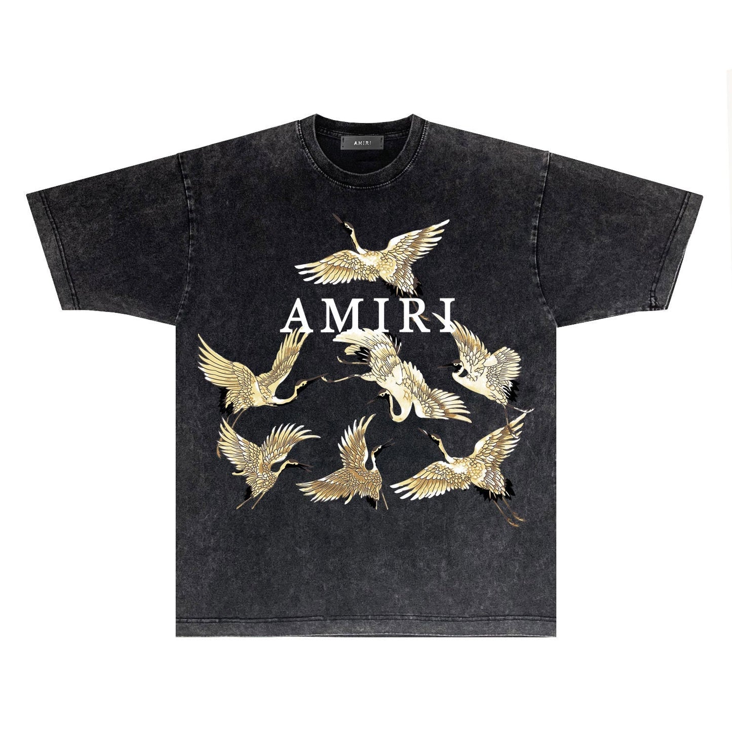 Amiri T-shirt Washed and Worn Retro Short Sleeve T-shirt