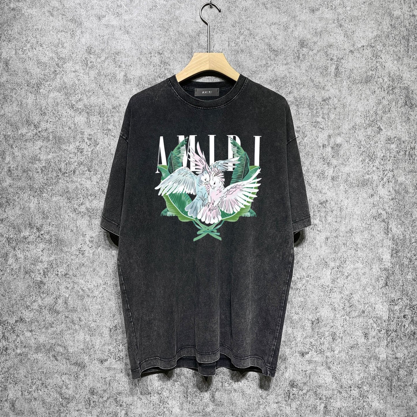 Amiri T-shirt Washed and Worn Retro Short Sleeve T-shirt