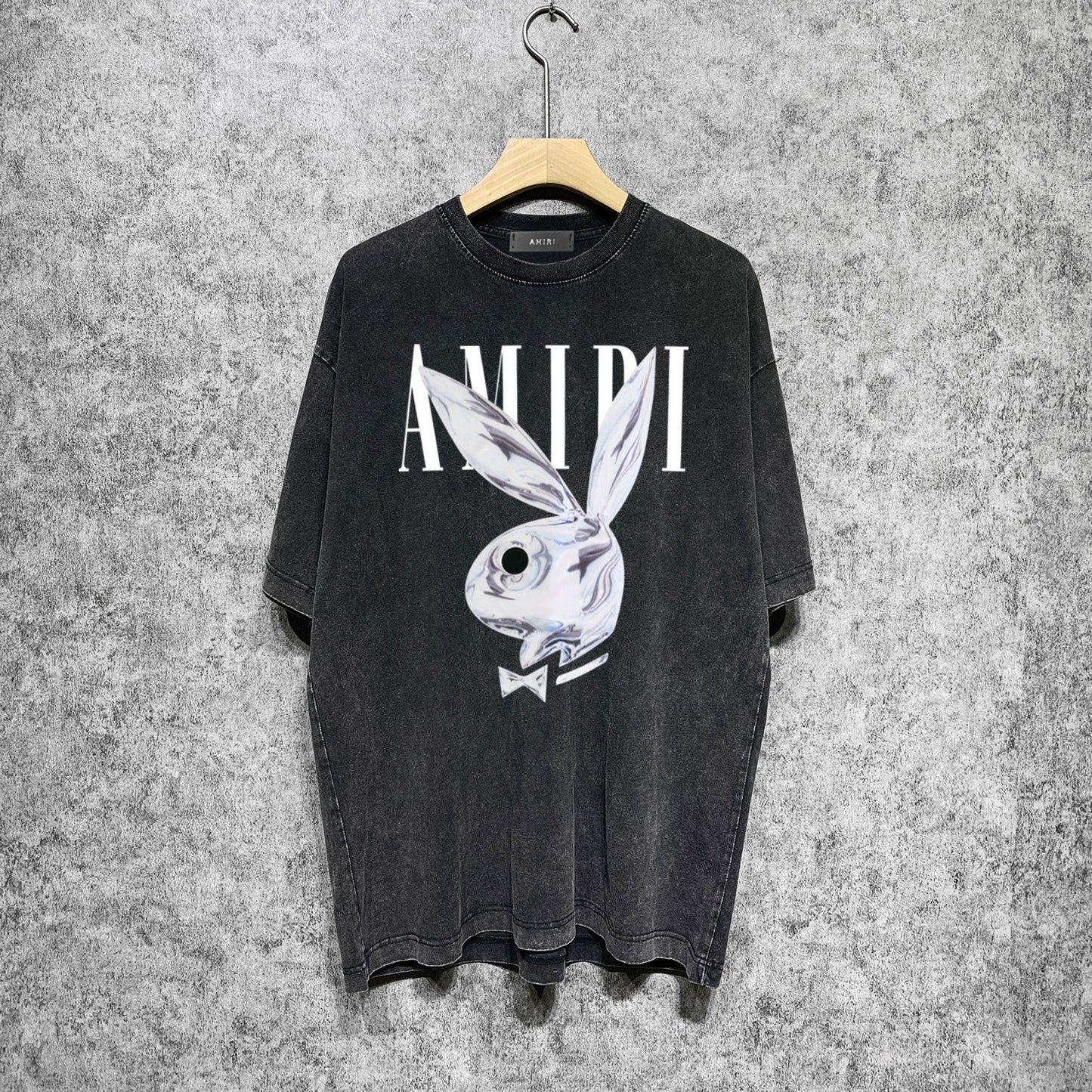 Amiri T-shirt Washed and Worn Retro Short Sleeve T-shirt