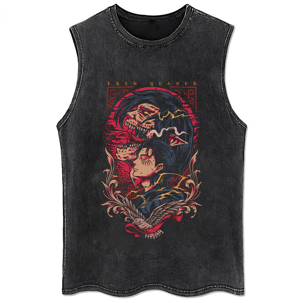 Anime Attack On Titan T-Shirt Hip Hop Oversized Streetwear
