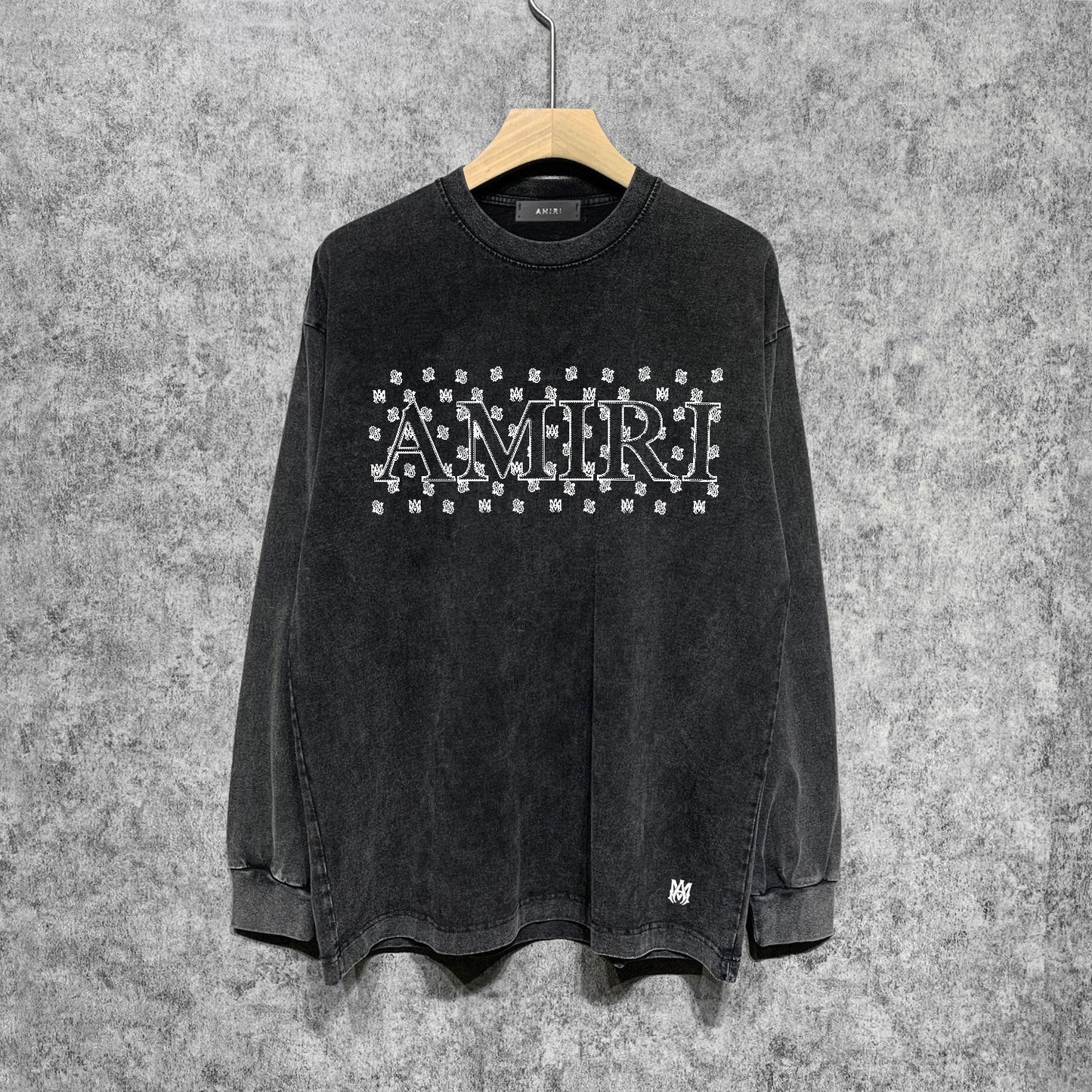 Amiri Long Sleeve Shirt Vintage T Shirt Washed and Worn Vintage Long Sleeve T-shirt