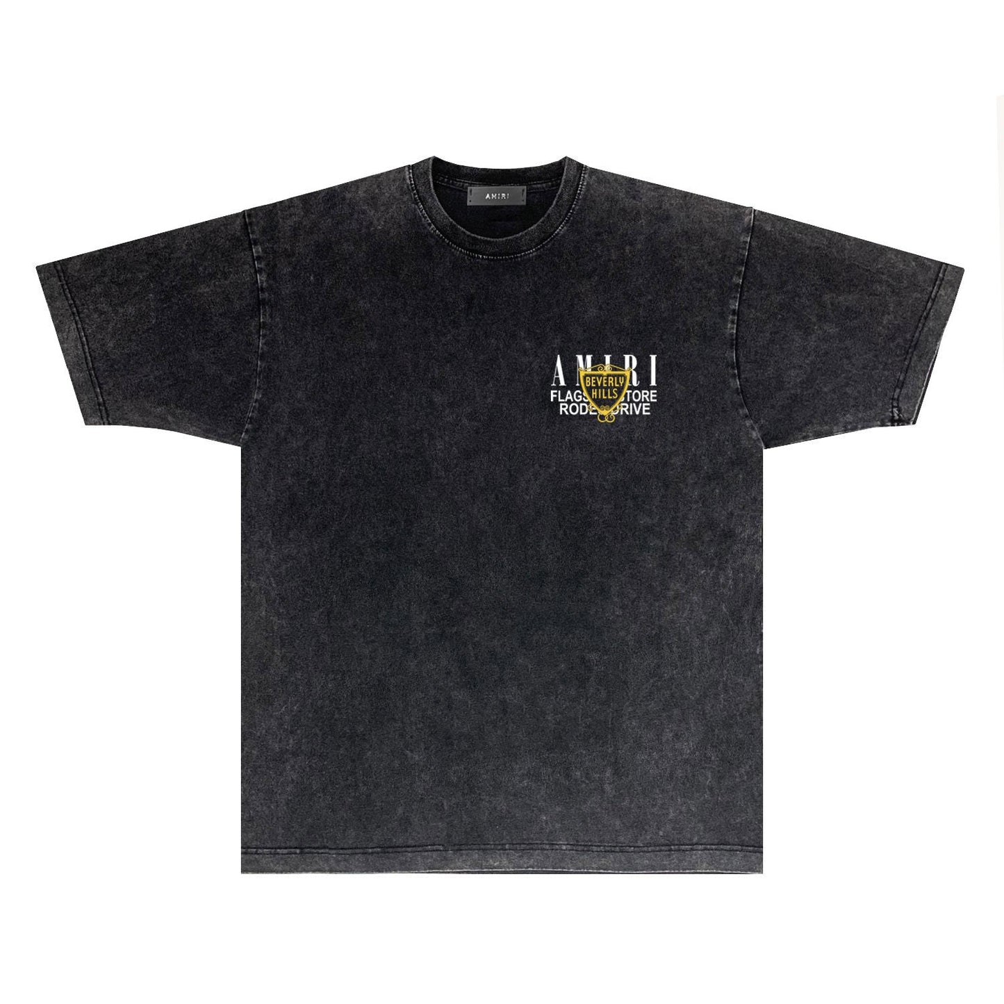 Amiri T-shirt Washed and Worn Retro Short Sleeve T-shirt