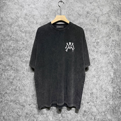 Amiri T-Shirt Distressed Retro Short Sleeve T-shirt