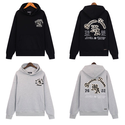 Amiri Hoodie AMI Letter Pullover Hooded Sweater Men and Women