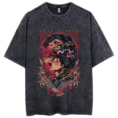 Anime Attack On Titan T-Shirt Hip Hop Oversized Streetwear