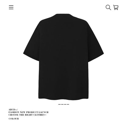 American vintage street T-shirt pure cotton men's and women's summer loose