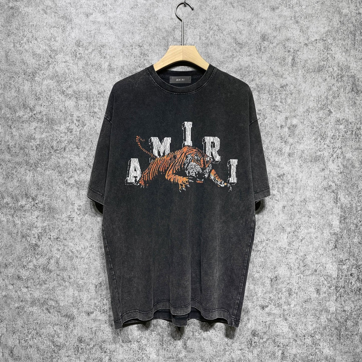 Amiri T Shirts Washed and Worn Retro Short Sleeve T-shirt