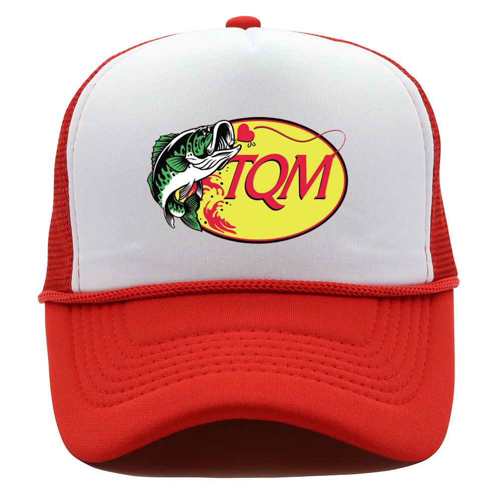 Bass Pro Shops Hat TQM Baseball Cap Printed Summer Outdoor Shade Casual Cap