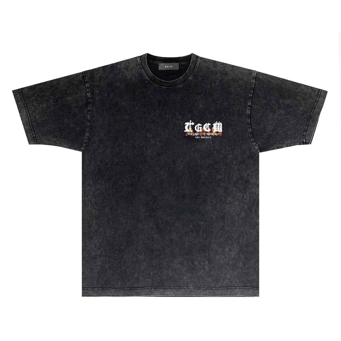 Amiri T-shirt Washed and Worn Retro Short Sleeve T-shirt