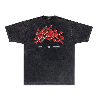 Amiri T Shirts Washed and Worn Retro Short Sleeve T-shirt