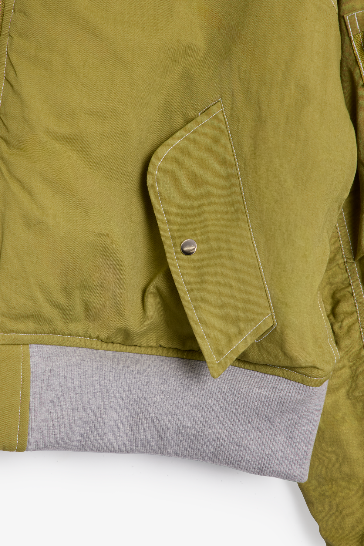 Overwashed Reversible Bomber Jacket - Olive