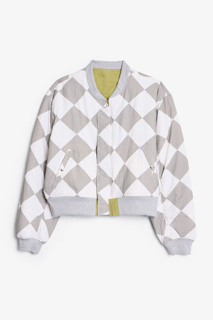 Overwashed Reversible Bomber Jacket - Olive