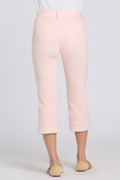 Marilyn Straight Crop Jeans In Petite - Pink Dogwood