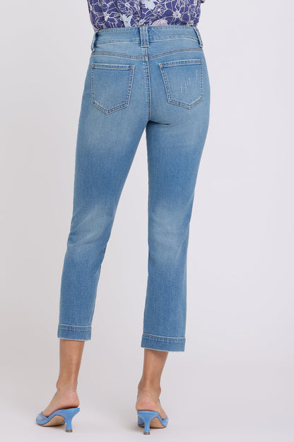 Sheri Slim Straight Ankle Jeans In Petite - Port Sea