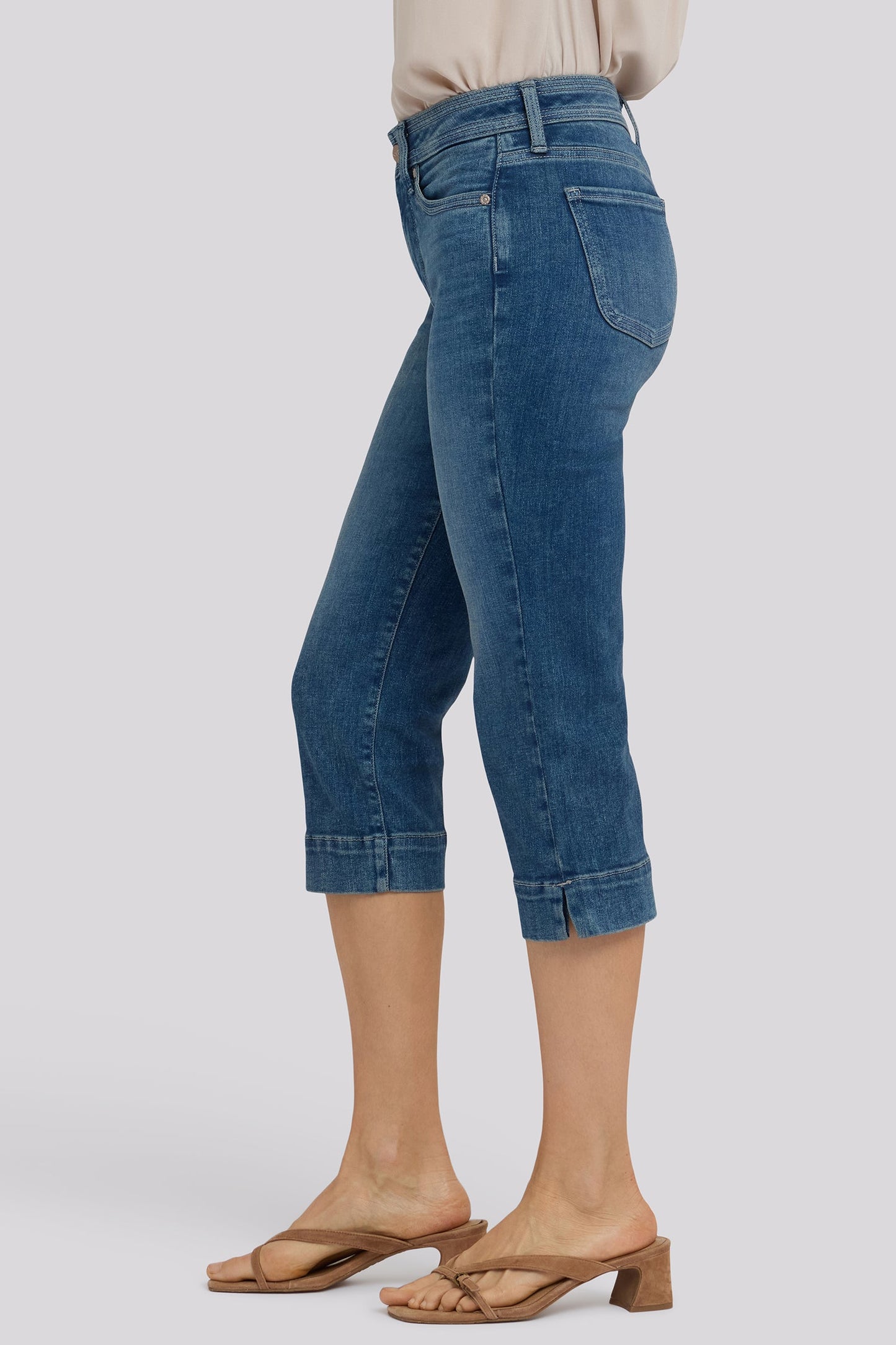 Marilyn Straight Crop Jeans In Petite - Breezy Palms