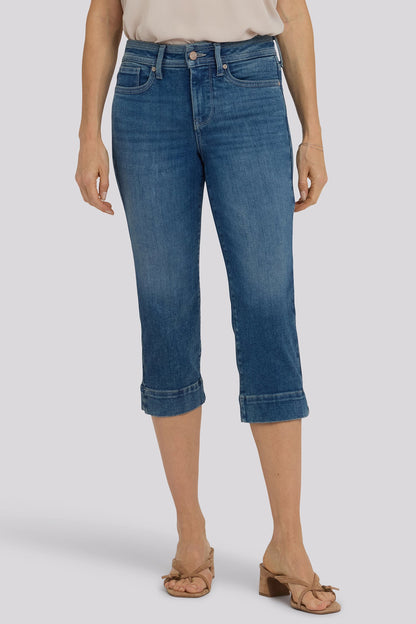 Marilyn Straight Crop Jeans In Petite - Breezy Palms