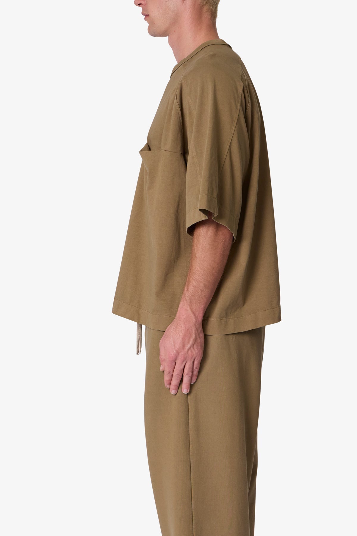 Paneled Hidden Pocket Tee - Washed Earth
