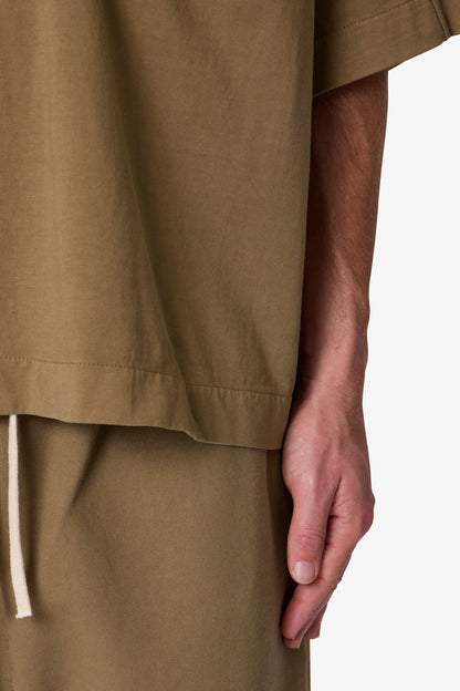 Paneled Hidden Pocket Tee - Washed Earth