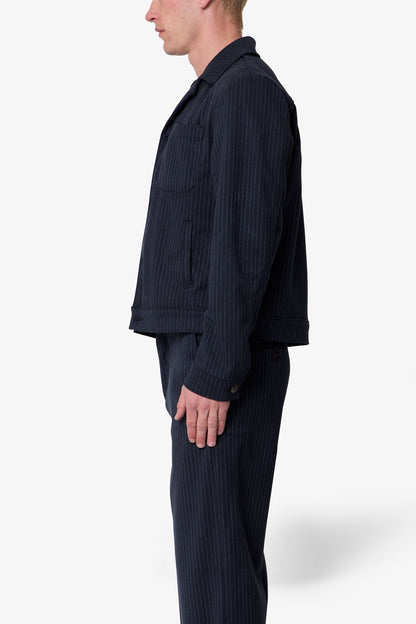 Pinstripe Jacket - Black/White