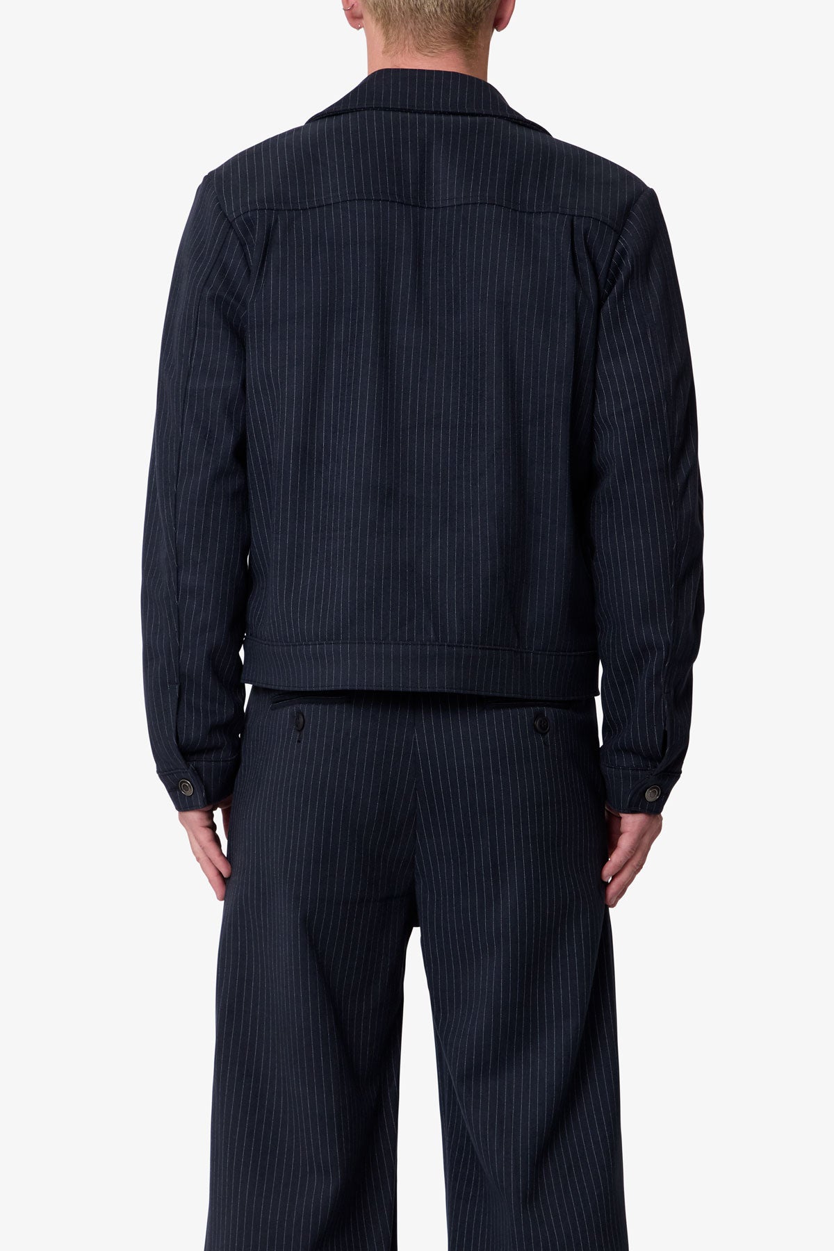 Pinstripe Jacket - Black/White