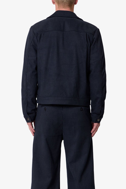 Pinstripe Jacket - Black/White