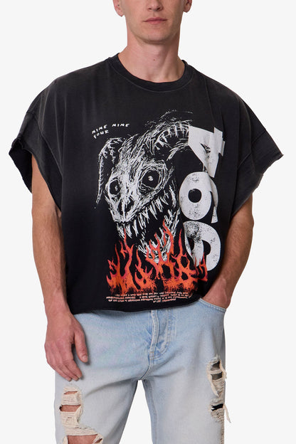 Ritual Cut Off Tee - Black