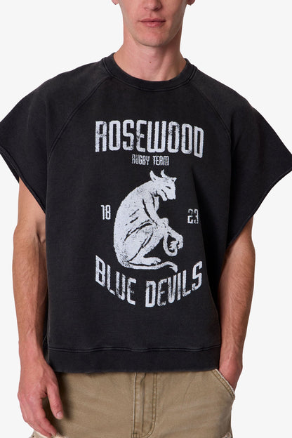 Rosewood Cut Off Tee - Washed Black