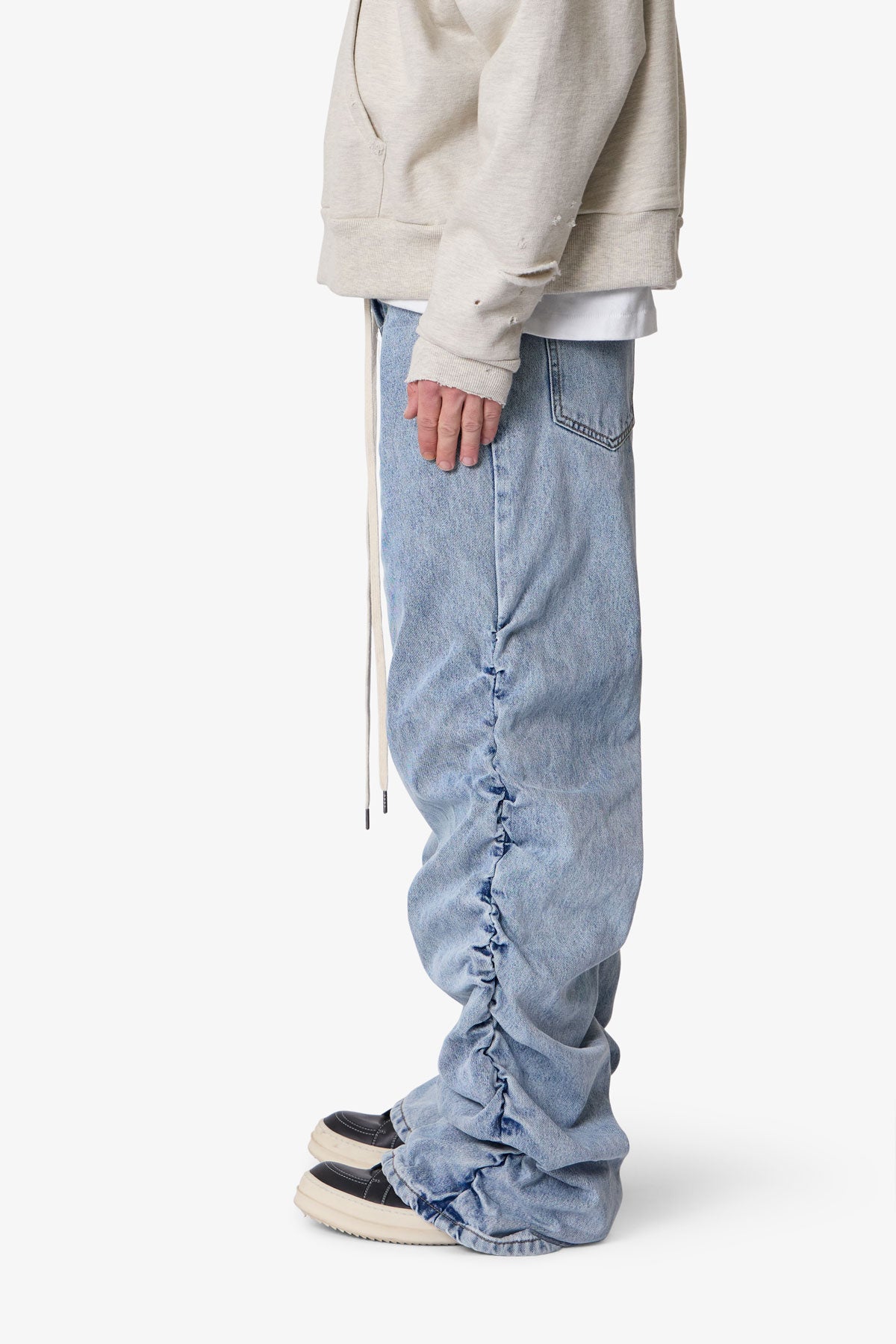 Ruched Denim - Light Blue