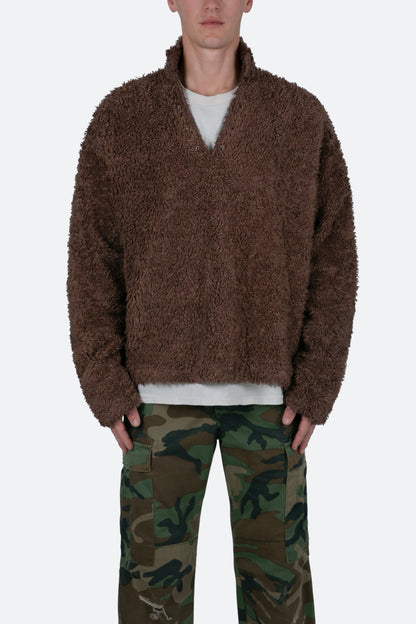 Sherpa Pullover - Brown
